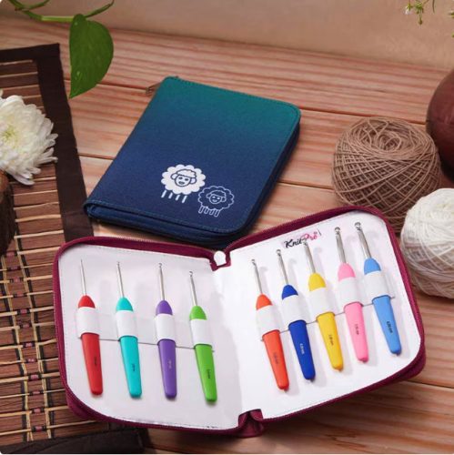 KnitPro Waves Delux horgolótűkészlet - Kék