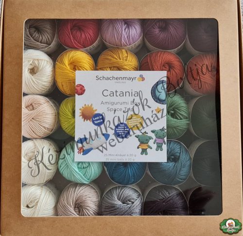 AMIGURUMI BOX Schachenmayr Catania kötőfonalból (Űrutazás box)