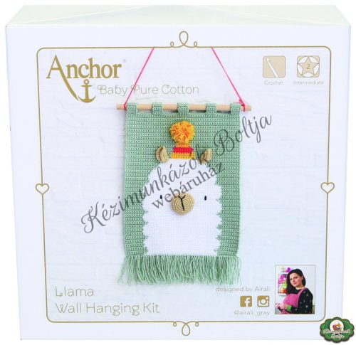Anchor Baby Pure Cotton horgoló készlet - Láma 3D-s fali függő gyerekszoba dekoráció