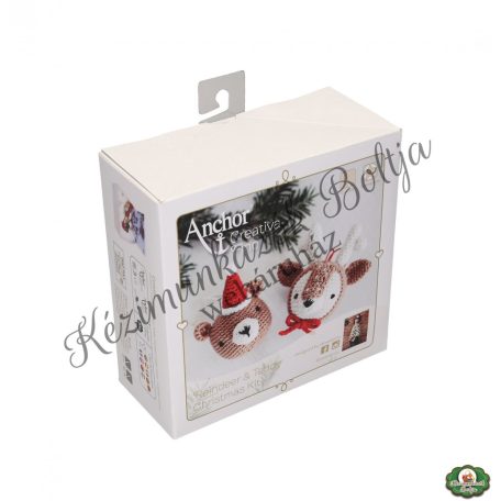Anchor Creativa Fino amigurumi horgoló készlet - Karácsonyi mackó és szarvas