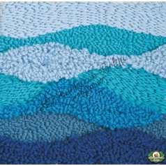  Anchor Punch Needle Collection - Kék hullámok minta (falikép)