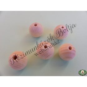 Behorgolható natúr fa golyó - 20 mm