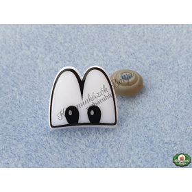 Biztonsági szem - dupla fekete-fehér 22x24mm