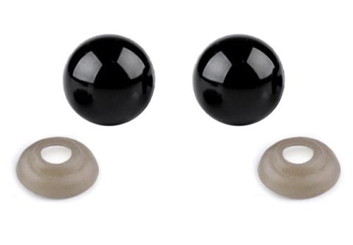 Biztonsági szem - 12 mm-es fekete