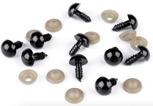 Biztonsági szem - 12 mm-es fekete