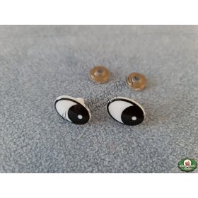 Biztonsági szem - 16x21 mm-es fekete-fehér